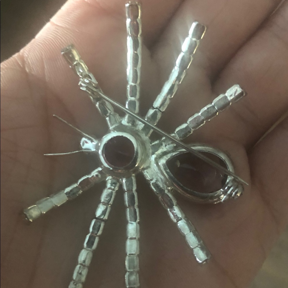Lovely Vintage Crystal SPIDER Brooch - Picture 2 of 3